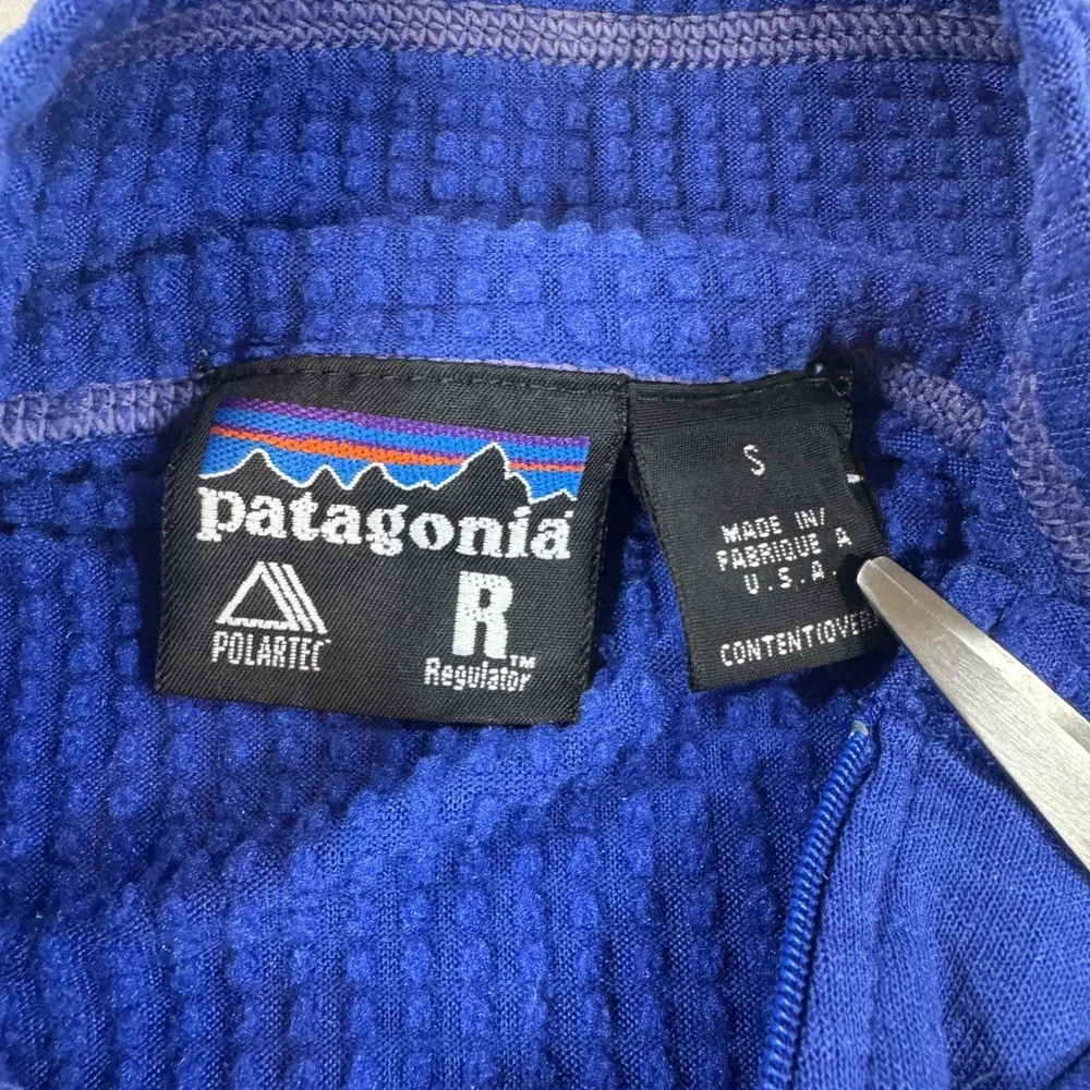 Vintage Patagonia R1 Regulator Thermal Baselayer Pullover Blue Men's S FA99‎ USA
